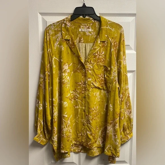 *SOLD* We The Free Free People It’s A Vibe 100% Viscose Oversized Top Size Med - Picture 2 of 6